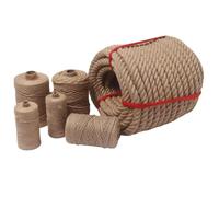 Cuerda de Yute Natural Gruesa 32 pies, Cuerda cáñamo Decorativa Grande, Trenzada, rústica y desgastada(18mm 10m)