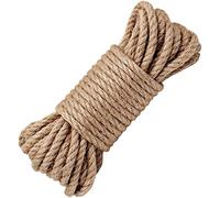 Cuerda de Yute para jardín, Cuerda Gruesa para Manualidades, Embalaje, decoración, Paquete de jardín (10 mm-10 m)… (10mm-20M)