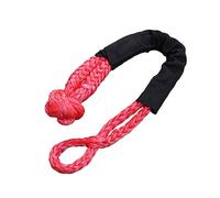 Cuerda del Cabrestante, Cuerda de cinta for remolque coche, grillete suave 38000 libras, gancho sintético en forma U, resistente al desgaste, cuerda cabrestante for todoterreno, ATV, UTV, SUV(Rot)