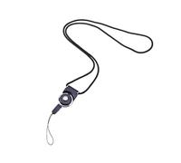 Cuerda Desmontable De Nylon Para Teléfono Móvil Con Hebilla Giratoria Lanyard Largo Para Uso En Cuello Y Mano Compatible Con Dispositivos Electrónicos Color Negro