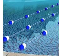 Cuerda divisora de carril de natación, separador flotante de piscina para piscinas enterradas, longitud ajustable, ideal para carriles de natación en extremos poco profundos y profundos