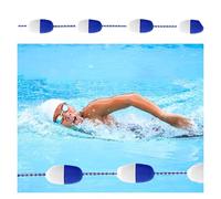 Cuerda divisora de carril de piscina, línea separadora de boya de seguridad de alta visibilidad con ganchos para piscinas públicas y parques acuáticos