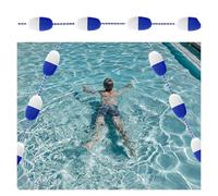 Cuerda divisora flotante de nailon para piscina de 100 pies con boya para piscinas profundas y poco profundas, ideal para entrenamiento de natación y seguridad