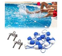 Cuerda divisora segura para piscina de 30 pies, línea de flotación comercial para cetits y agua, extremo profundo/poco profundo, cordón altamente visible