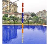 Cuerda divisoria de seguridad preensamblada para carriles de piscina - Divisor de extremo profundo/poco profundo - 6 cm/2,4 pulgadas de ancho, para piscinas interiores y exteriores, entrenamiento y c