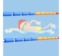 Cuerda divisoria para piscinas/cuerda flotante de seguridad, cuerdas flotantes para separar carriles, cuerda de boya para competiciones de natación: distingue entre aguas, cable de acero de 8 m/26,2