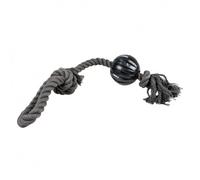 Cuerda ECO con 2 nudos, lazo y pelota de goma para perro - Duvo Plus - Mediciones: 58 x 8,5 x 8,5 cm