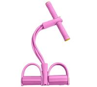 Cuerda elástica con pedal de pie, entrenador de vientre, 4 mangueras de resistencia con mango, cuerda de estiramiento de cuerpo entero para brazos, piernas, hombros, espalda, fitness