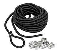 Cuerda elástica de 10 metros de cuerda expansora de 10 mm, cordón de goma para remolques, incluye 10 pinzas de arrastre