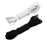 Cuerda elástica de 20 m, cuerda elástica de 3 mm, cuerda elástica redonda, cuerda de goma elástica, cierre de cuerda impermeable y resistente al desgaste, adecuado para camping, cordones, equipos