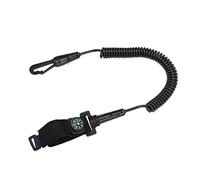 Cuerda Elástica de Seguridad para Remo de Kayak, Cuerda con Brújula para Canoas y Botes, Color Negro - Previene Pérdida de Remo, Material Nylon Resistente, Fácil de Usar para