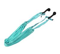 Cuerda elástica de yoga ajustable, alta densidad, portátil, de seda, para yoga, columpio, hamaca aérea, banda de ayuda para entrenamiento físico para gimnasio y entrenamiento en (Azul oscuro)
