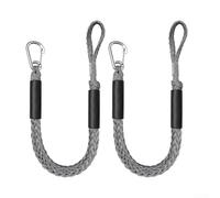 Cuerda elástica elástica de muelle 2PCS 45 5 pies cuerda para kayak y barco con doble flotador anti fregadero característica (gris)
