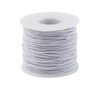 Cuerda elástica for pulseras, 5 rollos, 50 metros, 1mm, cordón elástico colorido for abalorios, suministros for fabricación de joyas DIY(White)