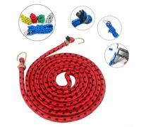 Cuerda elástica fuerte con ganchos para coche, bicicleta, camión, equipaje, cuerda elástica segura y resistente para varios transportes (1,5 metros)