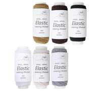 Cuerda elástica para cordón elástico, cordón elástico para pulseras | Elegante cuerda elástica elástica 6 rollos,Cómodos cordones para cuentas Cordón elástico para la creación de joyas