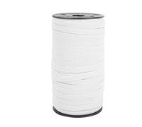 Cuerda Elástica para Costura, Banda de Cordón Tejido Grueso, 8 mm x 100 Yardas, Carrete para DIY y Accesorios de Ropa, Color Blanco