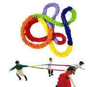 Cuerda elástica para niños, banda de equipo arcoíris de cuatro vías para deportes al aire libre | de para juegos de coordinación sensorial, colorida herramienta de entrenamiento para