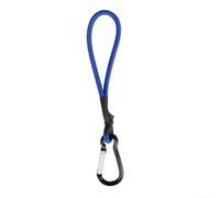 Cuerda elástica portátil con mosquetón para senderismo y escalada al aire libre (azul)