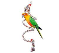 Cuerda en Espiral para pájaros, 1,6 Metros, Columpio para Loros, Escalada, Juguetes de algodón, Cuerda elástica para pájaros, Juguete con Timbre para Loros Grandes, medianos y pequeños