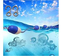 Cuerda flotante de seguridad para piscina comercial, divisor duradero para extremos profundos y poco profundos, esencial para la seguridad de la piscina y la gestión de carriles de natación