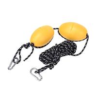 Cuerda Flotante para Kayak con Boya Doble, Gancho Acero Inoxidable, 8.5m, Amarillo - Ligera y Duradera, Anclaje Deriva, Ideal para Pesca y Navegación (Juego de cuerda doble bola blanca y negra)