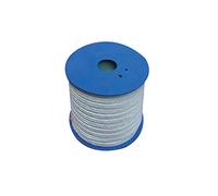 Cuerda for estufa, cuerda for fuego, empaque de fibra cerámica - Junta de sellado for puerta de estufa de leña resistente a altas temperaturas, tira de sellado térmico trenzada de 28 x 28 mm con relle