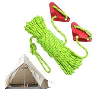 Cuerda Gruesa Reflectante para Tienda de campaña de 10 m, Cuerda Gruesa Resistente al, Accesorios de Camping Resistentes para Exteriores, Patio, Viajes, Escalada, jardín, Secado de Ropa