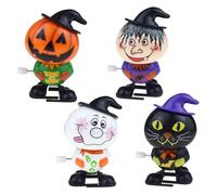 Cuerda hasta juguetes de Halloween, 4 piezas de juguete para caminar con mecanismo de relojería para la fiesta de Halloween, Juguetes reutilizables de cuerda manual Pequeño y encantador juego