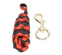 Cuerda larga de entrenamiento para caballos con gancho giratorio a presión, cincha de nailon, agarre cómodo, cuerda larga de entrenamiento para entrenamiento diario (rojo y negro)