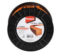 Cuerda MAKITA nylon Plus 2,4 mm, 206m, naranja, cuadrada E-02820