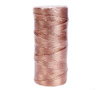 Cuerda metálica de 100 m de 1,5 mm de oro, plata, oro rosa, bronce, rojo metálico para manualidades, cuerda de hilo fino para manualidades, hilo de adorno (oro rosa)