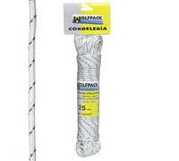 Cuerda Nylon Alta Tenacidad Blanca/Azul (Madeja 25 m.)