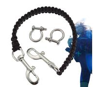 Cuerda para cámara de Buceo, Correa subacuática con cordón de liberación rápida, Dispositivo de comunicación subacuática, Campana de señal, silenciador, Accesorio de Buceo (, Rojo, Negro, Naranja)