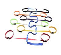 Cuerda para caminar: 12 cuerdas de seguridad con asas de colores, arnés para niños para caminar con correas para maestros, cuerda de guardería para el aula, actividades al aire libre (12, 1 pies), par