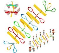 Cuerda para caminar para niños, cuerda para caminar en línea, cuerda para caminar preescolar con asas, cuerda de seguridad para niños, se adapta a hasta 12 niños, 2 maestros para niños, guardería, guías de caminata preescolar