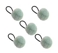 Cuerda para el cabello para niñas, sujetadores para el cabello para niñas - Sujetadores para el cabello con pompones de colores para niñas | Sujetadores de pelo elegantes en bola de piel, sujetadores