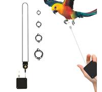 Cuerda para el pájaro | Cadena de tobillo de acero inoxidable autoenrollable | Equipo de tobillo ajustable para inseparables, periquitos, guacamayos y