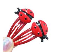 Cuerda para el pelo con forma de mariquita roja de dibujos animados, pinza para el pelo, tocado dulce, cuerda para el pelo con forma de mariquita roja para mujer
