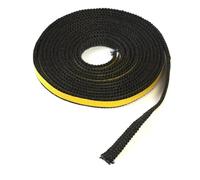Cuerda para estufa Junta for chimenea de 4M, cuerda plana negra for estufa, sello autoadhesivo fibra vidrio, contra incendios, for puerta