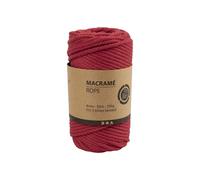 Cuerda para Macramé - No especificado - 4 mm - 55 m - Rojo - Algodón trenzado
