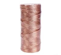 Cuerda para manualidades, 100 m, cordón de poliéster de 1,5 mm, en dorado, plateado, oro rosa, bronce, para envolver regalos, ramo de flores y manualidades para decoración (oro rosa)