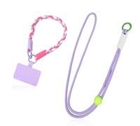 Cuerda para Móvil Universal con Parche, 2 Pcs Cadena con Hebilla Cuerda, Cordón para teléfono Celular, Cordón Colgante Movil Correa Ajustable, Correa Cruzada para la Muñeca (02)