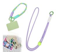 Cuerda para Móvil Universal con Parche, 2Pcs Cadena con Hebilla Cuerda, Cordón para teléfono Celular, Cordón Colgante Movil Correa Ajustable, Correa Cruzada y para la Muñeca para Todas Fundas de Móvil