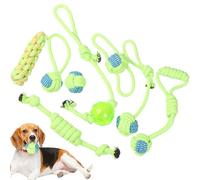 Cuerda para perro, 8 piezas, algodón, interactivo, masticador, juguete para perro, indestructible - para juego de vestir, mandíbula, viaje, piscina, parque jardín, tiempo en familia, reunión D