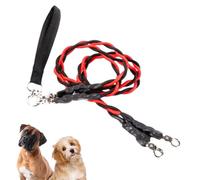Cuerda para perro, correa de entrenamiento sin tirones, cuerda de seguridad reflectante, correa de doble asa resistente, 5 pies de longitud, agarre cómodo, ideal para caminar al aire libre, senderismo