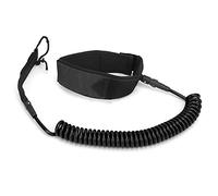 Cuerda para pies de Surf TPU heliciforme Cómodo cinturón de tracción de Seguridad para Tabla de Surf de Alta Elasticidad para Surf Paddle Board Adaptador de Acero Inoxidable (Negra)