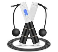 Cuerda para Saltar con Temporizador, Comba Crossfit Inalámbrica, Comba de Saltar Ajustable, Rodamientos de bolas, Mango Antideslizante Comba para Fitness, Entrenamiento