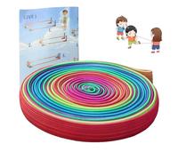 Cuerda para Saltar, Goma elástica de Saltar para Niños con Instrucciones, 6 m de Largo, 1 cm de Ancho, Twister Gioco Bambini, Juegos Exterior Niños, Niñas y Niños
