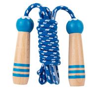 Cuerda para saltar para niños, cuerda trenzada de algodón de longitud ajustable con mango de madera, protección del medio ambiente, superfic